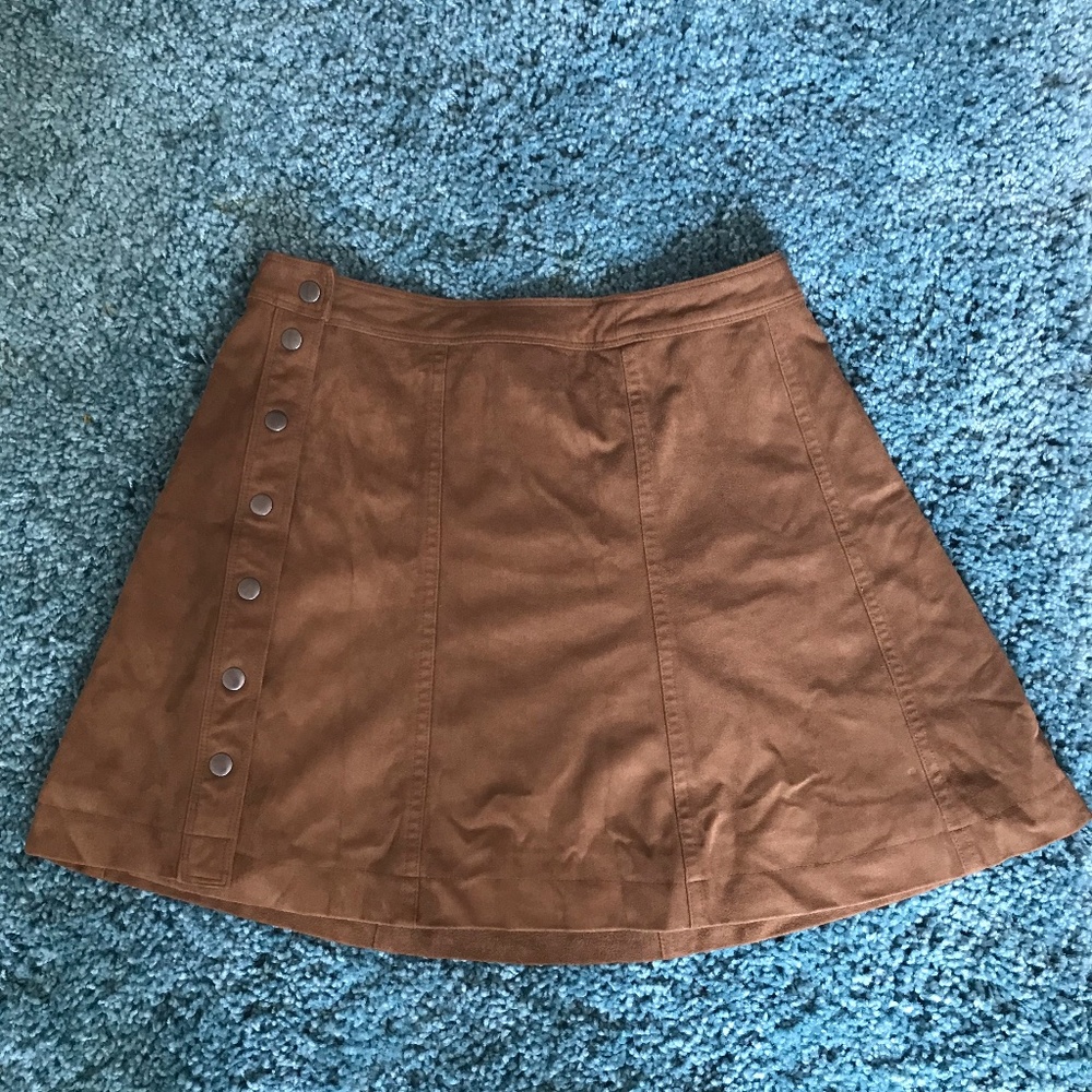 Brown Leather Skirt from A&F!